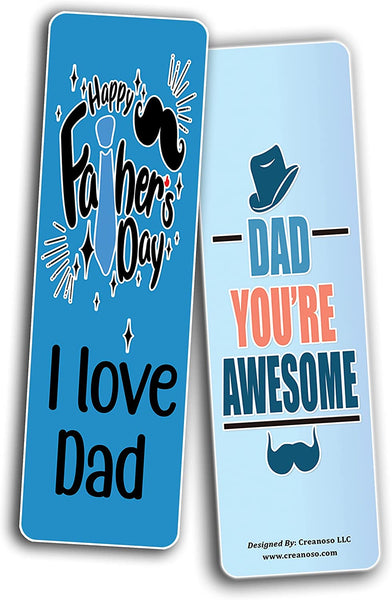 Father's Appreciation and Father's Day Bookmarks (5-Sets X 6 Cards)