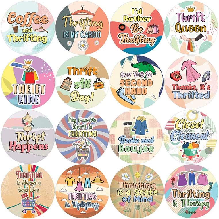 Creanoso Funny Thrifting Quotes Stickers (20 Sets X 16 Designs) â€“ Sticker Card Giveaways for Kids â€“ Awesome Stocking Stuffers Gifts for Boys & Girls â€“ Classroom Home Rewards Enticements