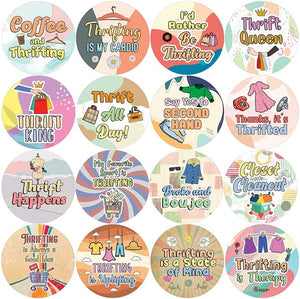 Creanoso Funny Thrifting Quotes Stickers (20 Sets X 16 Designs) â€“ Sticker Card Giveaways for Kids â€“ Awesome Stocking Stuffers Gifts for Boys & Girls â€“ Classroom Home Rewards Enticements