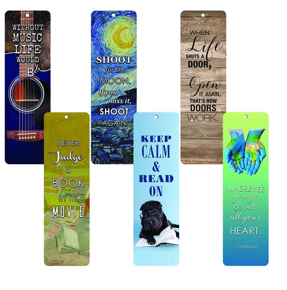 Creanoso Inspirational Bookmarks for Books Positive Wisdom Assorted Inspiring Quotes