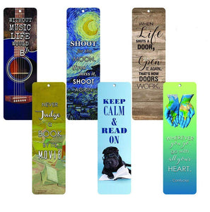 Creanoso Inspirational Bookmarks for Books (12-Pack) - Bookmarker for Men Women Teens Boy Girls
