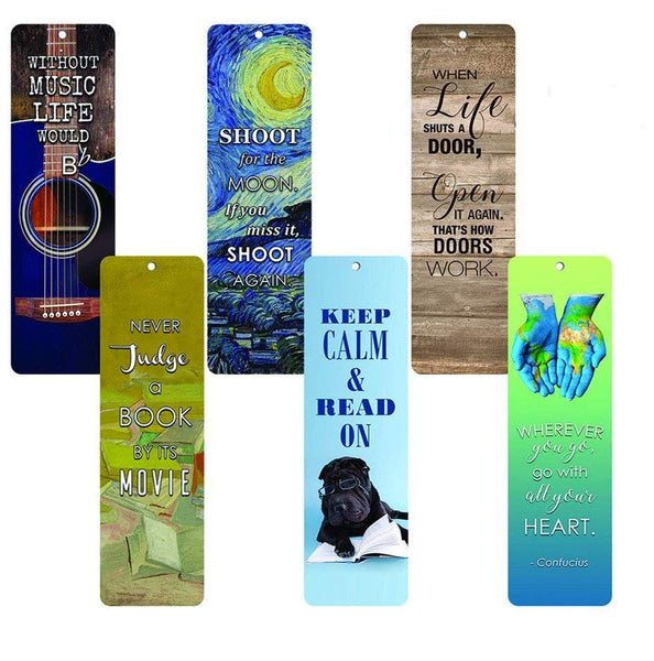 Creanoso Inspirational Bookmarks for Books Positive Wisdom Assorted Inspiring Quotes