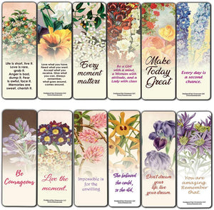 Creanoso Inspirational Sayings Beautiful Floral Bookmark (30-Pack) Ã¢â‚¬â€œ Stocking Stuffers Gift for Men & Women, Teens Ã¢â‚¬â€œ Awesome Bookmark Collection Ã¢â‚¬â€œ Book Reading Rewards Incentives Ã¢â‚¬â€œ Page Binder