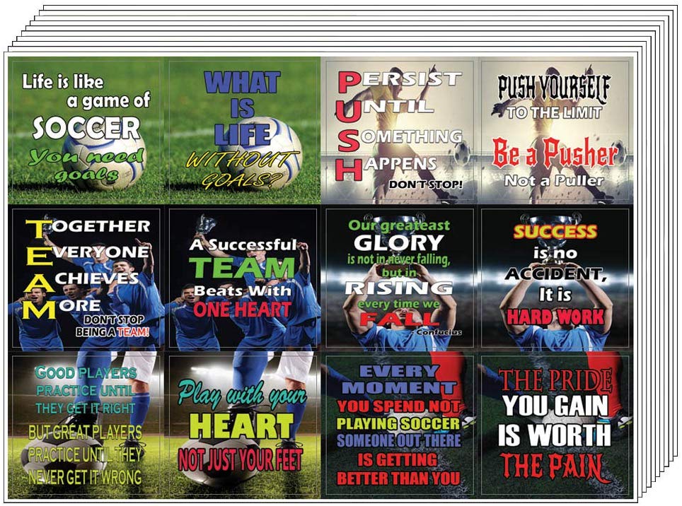 Creanoso Success Motivational (Soccer Theme) Stickers Ã¢â‚¬â€œ Wall Stickers Decal Art