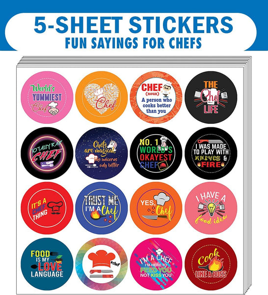 I am a Chef Stickers (5 Sets X 16 Designs)