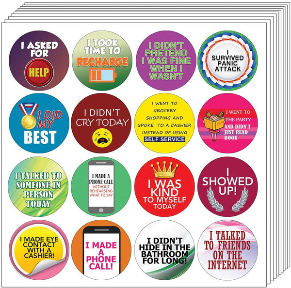 Creanoso Stickers for Adults Series 4 - Self Care (20-sheet) â€“ Achievements Funny Sticky Notes Card Gags for Men Women Adults â€“ Unique Wall Art Decal DÃ©cor Sticker Notes â€“ Employee Achievements