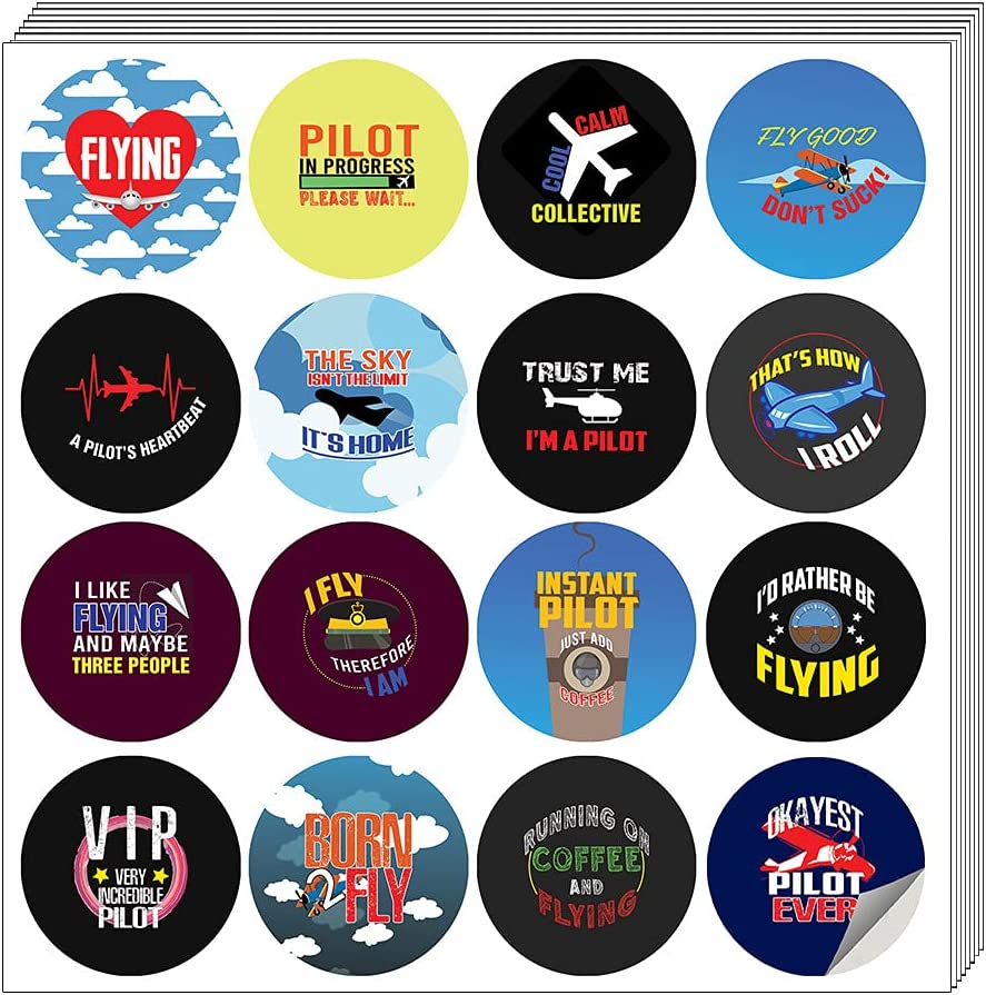 I am a Pilot Stickers (10 Sets X 16 Designs)