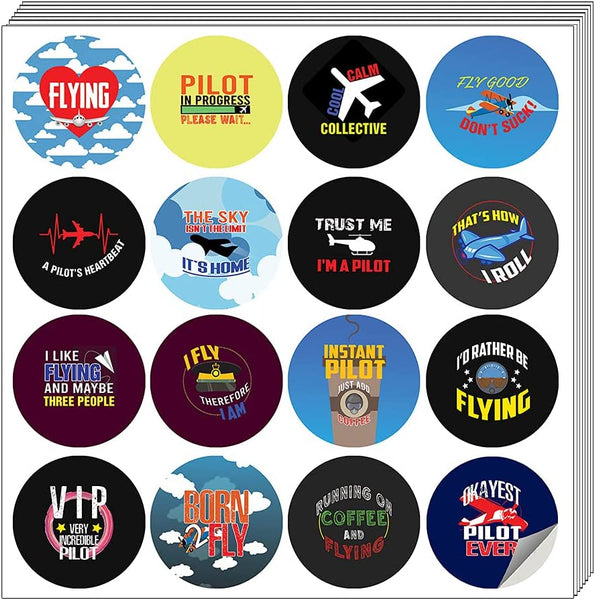 I am a Pilot Stickers (10 Sets X 16 Designs)