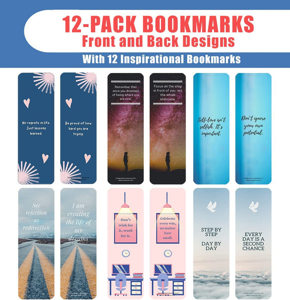 Cute Inspirational Bookmarks Series 2 (2-Sets X 6 Cards)