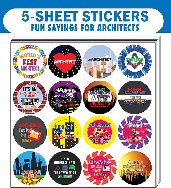 I am a Architect Stickers (5 Sets X 16 Designs)