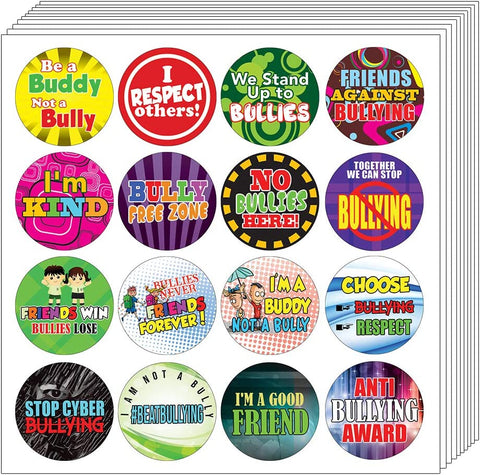 Creanoso Anti Bullying Stickers for Kids (10-Sheet) â€“ Inspiring Inspirational Motivational Sayings Sticker Cards â€“ Cool and Unique School Giveaways â€“ Premium Gifts for Boys Girls Teens â€“ Wall Decor