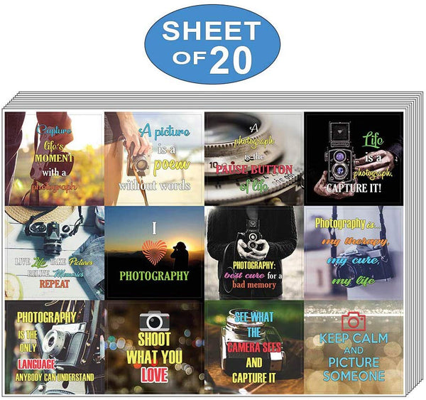 Creanoso Photography Sayings Quote Stickers Ã¢â‚¬â€œ Inspirational Photography Gift Stickers