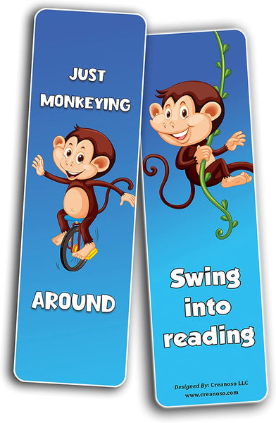 Mischievous Monkey Bookmarks (2-Sets X 6 Cards)