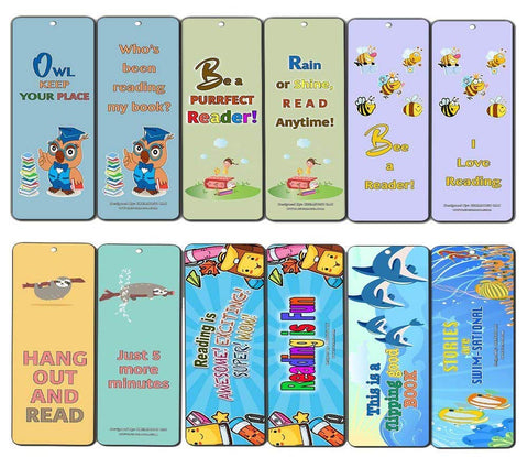 Creanoso Animal Bookmarks Cards for Children Bulk (60-Pack) - Fun Favors Reading Rewards Incentives