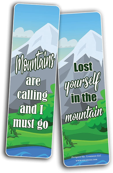 Creanoso Outdoor Expedition Bookmarks (5-Sets X 6 Cards) â€“ Daily Inspirational Card Set â€“ Interesting Book Page Clippers â€“ Great Gifts for Adults and Teens
