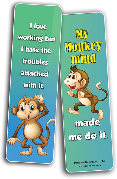Mischievous Monkey Bookmarks (10-Sets X 6 Cards)