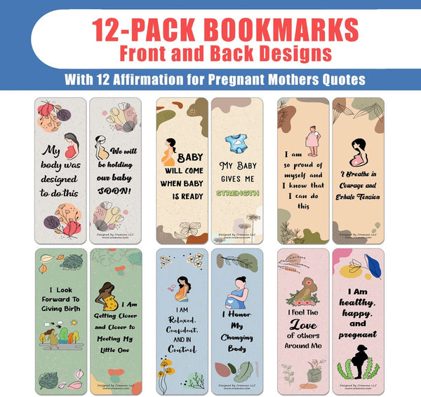 Affirmation Bookmarks for Pregnant Mothers (2-Sets X 6 Cards)