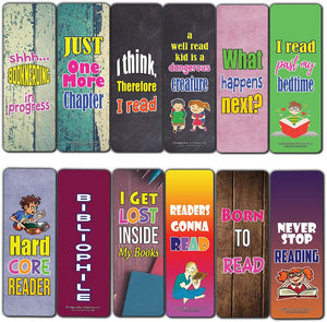 Creanoso Hard Core Reader Bookmarks for Kids (30-Pack) Ã¢â‚¬â€œ Six Assorted Quality Bookmarks Bulk Set Ã¢â‚¬â€œ Awesome Bookmarks Giveaways Ã¢â‚¬â€œ Stocking Stuffers Gift Ideas Ã¢â‚¬â€œ Page Clips Ã¢â‚¬â€œ Rewards Incentives