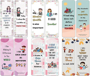 Affirmations Bookmarks for Teachers (5-Sets X 6 Cards)