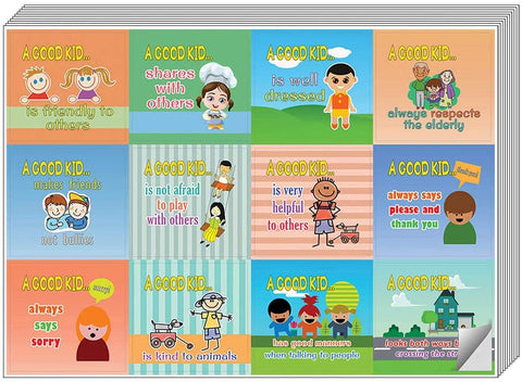 Creanoso Love Puns Stickers (20-Sheet) - Great Giveaways for Children â€“ Unique Wall Art Decal Set for Kids - Classroom and School Reward Incentives