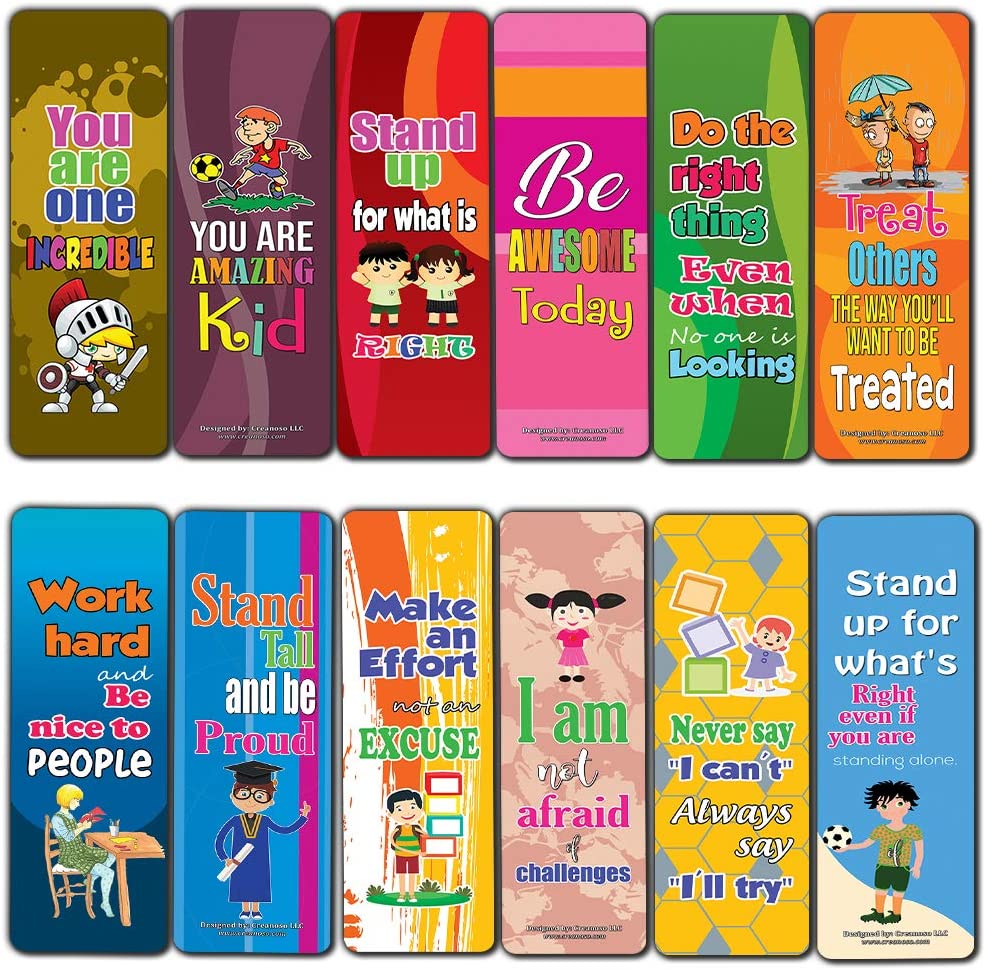 Incredible Kids Bookmarks Cards (60-Pack)- Reading Rewards Classroom Incentives - Student Achievement Home School Library Treasure Chest Prizes