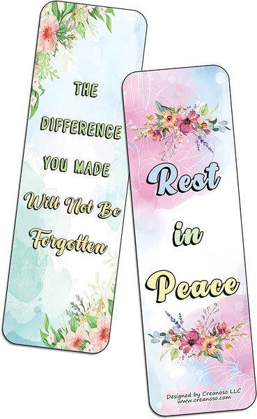 Creanoso In Loving Memory Bookmarks (5-Sets X 6 Cards) â€“ Daily Inspirational Card Set â€“ Interesting Book Page Clippers â€“ Great Gifts for Adults and Teens