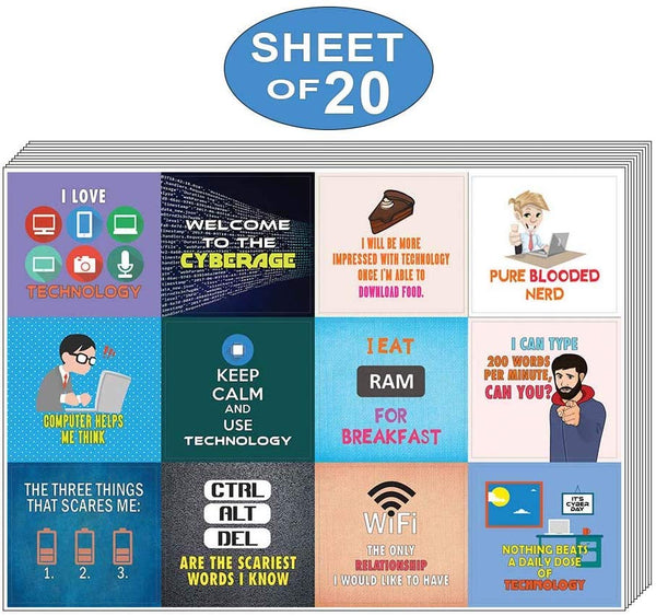 Creanoso I Love Technology Quote Stickers Ã¢â‚¬â€œ Awesome Techie Gifts for Men & Women