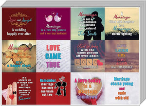 Creanoso Inspiring Words Marriage Quote Stickers (10-Sheet) Ã¢â‚¬â€œ Premium Bridal Gift Set for Couples