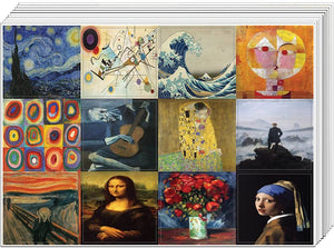 Famous Classic Arts Stickers (20 Sheets)- Artistic Expressions Art Paintings Wall Stickers for Men, Women, Teens. Perfect to Stick on Laptops, Walls, Table, Desk, and Any Surfaces â€“ Wall Art Decal