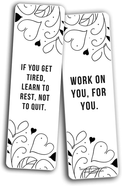 Creanoso Cute Inspirational Bookmarks Series 1 (10-Sets X 6 Cards) â€“ Daily Inspirational Card Set â€“ Interesting Book Page Clippers â€“ Great Gifts for Adults and Teens