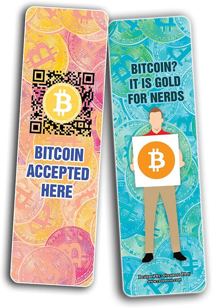 Funny Crypto Bitcoin Jokes Bookmarks Cards (10-Sets X 6 Cards)