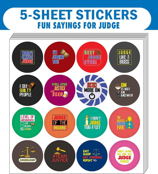 I am a Judge Stickers (5 Sets X 16 Designs)