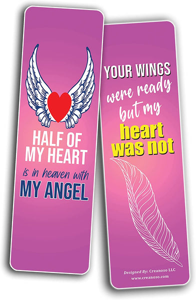 Creanoso Angel Quotes Bookmarks (10-Sets X 6 Cards) â€“ Daily Inspirational Card Set â€“ Interesting Book Page Clippers â€“ Great Gifts for Adults and Teens