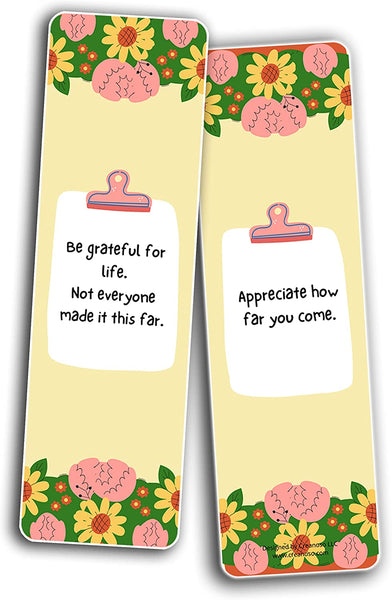 Creanoso Self-Appreciation Bookmarks Series 2 (10-Sets X 6 Cards) â€“ Daily Inspirational Card Set â€“ Interesting Book Page Clippers â€“ Great Gifts for Adults and Teens