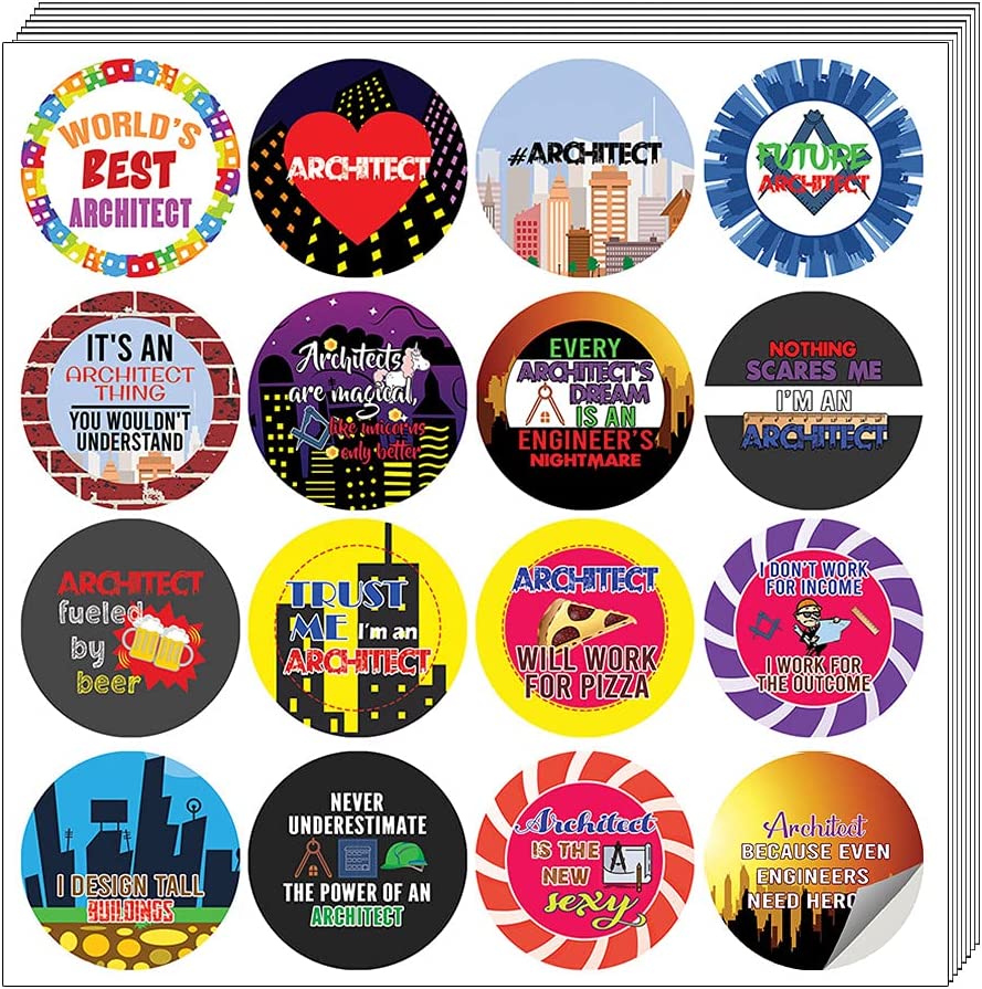 I am a Architect Stickers (5 Sets X 16 Designs)
