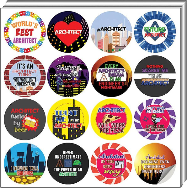 I am a Architect Stickers (5 Sets X 16 Designs)