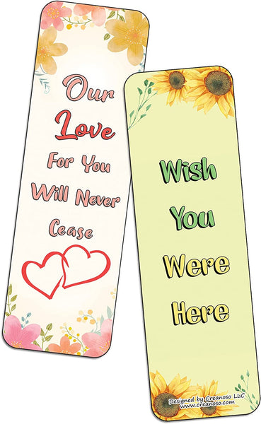 Creanoso In Loving Memory Bookmarks (5-Sets X 6 Cards) â€“ Daily Inspirational Card Set â€“ Interesting Book Page Clippers â€“ Great Gifts for Adults and Teens
