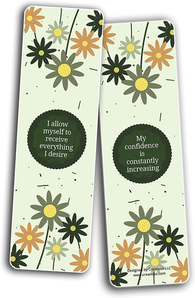 Creanoso Self-Love and Care Bookmarks Series 1 (5-Sets X 6 Cards) â€“ Daily Inspirational Card Set â€“ Interesting Book Page Clippers â€“ Great Gifts for Adults and Teens
