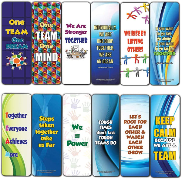 Creanoso Amazing Teamwork Bookmarker Cards (30-Pack) Ã¢â‚¬â€œ Six Assorted Quality Reading Bookmarks for Kids Ã¢â‚¬â€œ Premium Gift Set Boys & Girls Ã¢â‚¬â€œ Stocking Stuffers Gifts for Children Ã¢â‚¬â€œ Fun Reading Book Clipper