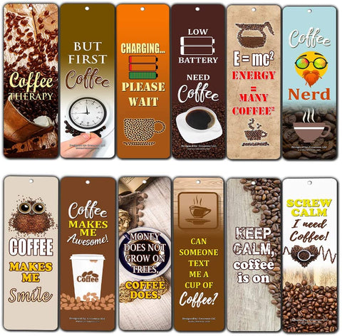 Creanoso Awesome Bookmark Coffee Lover Series III Bookmarkers for Men, Women (30-Pack) Ã¢â‚¬â€œ Premium Gift Set Ã¢â‚¬â€œ Stocking Stuffers Gift for Coffee Lovers