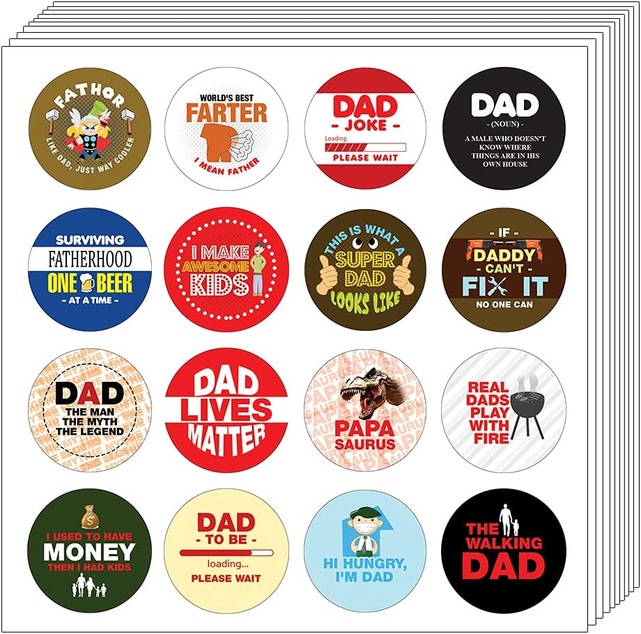 Funny dad Quotes Collections sticker (5 Sets X 16 Designs)