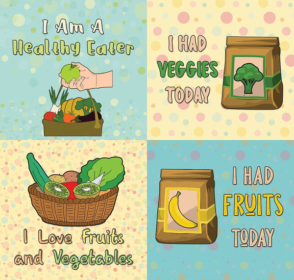 Healthy Lunchbox Stickers (10 Sets X 12 Designs)