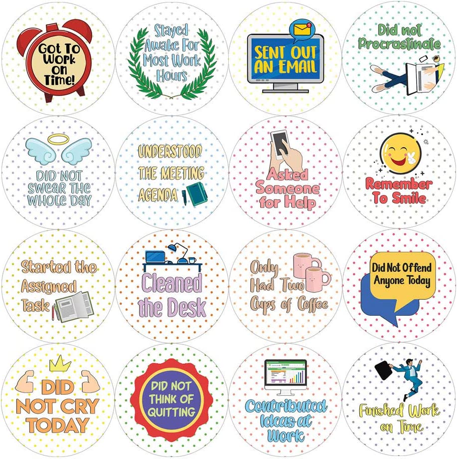 Creanoso Work Merit Rewards Stickers (10-Sheet) - Classroom Reward Incentives for Students and Children - Stocking Stuffers Party Favors & Giveaways for Teens & Adults