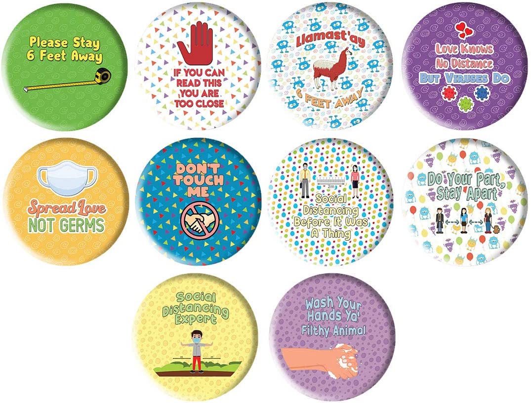 Funny Social Distancing Pinbuttons