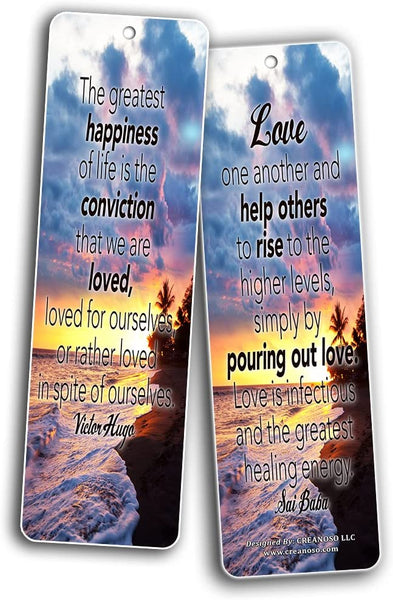 Creanoso Love Quotes Bookmarks (30-Pack)