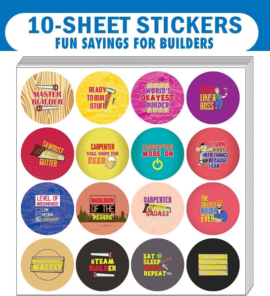 I am a Builder Stickers (10 Sets X 16 Designs)