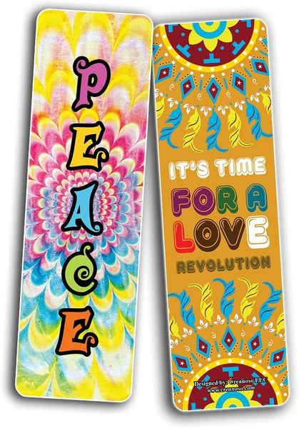 Hippie Retro 60's Bookmarks (10-Sets X 6 Cards)