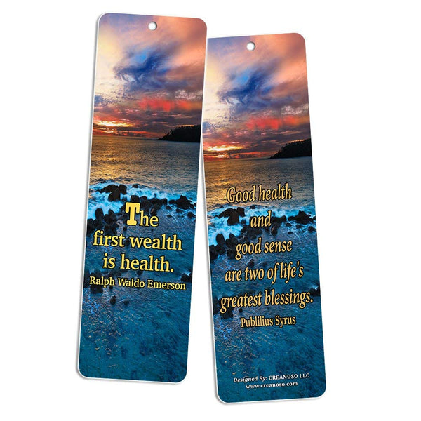 Creanoso Inspirational Bookmarks (60-Pack) - Life Changing Quotes Bookmarker Set