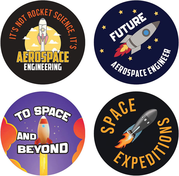 Creanoso Aerospace Stickers (20 Sets X 16 Designs) â€“ Sticker Card for Kids â€“ Awesome Stocking Stuffers Gifts for Boys & Girls â€“ Classroom Home Rewards Enticements