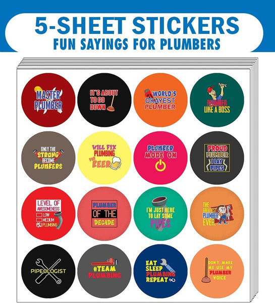 I am a Plumber Stickers (5 Sets X 16 Designs)